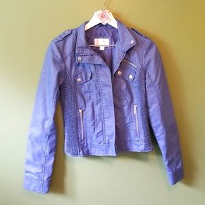 Blue Pleather Jacket